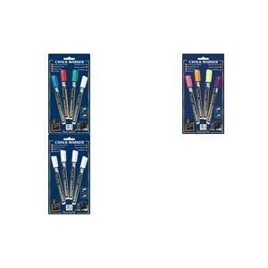 Securit Kreidemarker ORIGINAL SMALL, 4er Set Rundspitze, Strichstärke: 1-2mm, in Blisterverpackung, - 1 Stück (BL-SMA100-V4-WH)