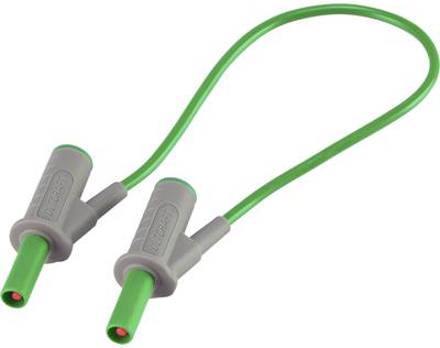 VOLTCRAFT Hochflexible Sicherheits-Messleitung [Lamellenstecker 4 mm - Lamellenstecker 4 mm] 0.25 m Grün MSB-501 10 A (VC-8063530)
