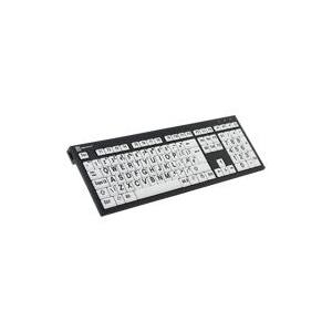 LogicKeyboard XL-Print Black on White Tedesco (PC/Nero)