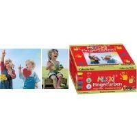 C.KREUL Fingerfarbe MUCKI, 150 ml, 4er-Set aus Wasserbasis, leicht vermalbar, deckend, wasserverdünn- (2314)