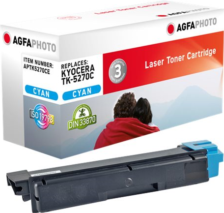 ORIGINAL Agfa Photo toner ciano APTK5270CE 6000 Seiten