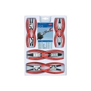 Knipex Seegeringzangen-Set Passend für Außen- und Innenringe 19-60 mm, 12-25 mm 10-25 mm, 19-60 mm Spitzenform gerade, abgewink (00 20 04 V01)
