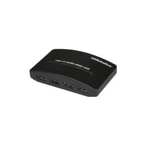 USRobotics USB 3.0 Super Speed 4-Port USB Hub - Hub - 4 x SuperSpeed USB 3.0 - Desktop