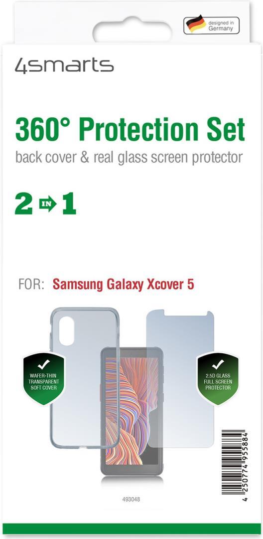 Set di protezione 4smarts a 360° per Samsung Galaxy Xcover 5 trasparente