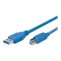 USB 3.0 Kabel, USB 3.0 St. A / USB 3.0 St. B, blau, 0,5 m Unterstützt Transferraten bis USB Superspeed (5 Gigabit/s) (39903000)