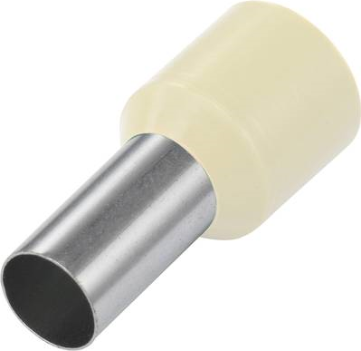 TRU COMPONENTS 1091274 Aderendhülse 1 x 10 mm² x 18 mm Teilisoliert Elfenbein 100 St. (1091274)