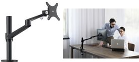 ALBA TFT/LCD-Monitorarm MHARMF N, schwarz mit Tischklemme, für Monitore bis 68,58 cm (27), Tragkraft: - 1 Stück (MHARMF N)