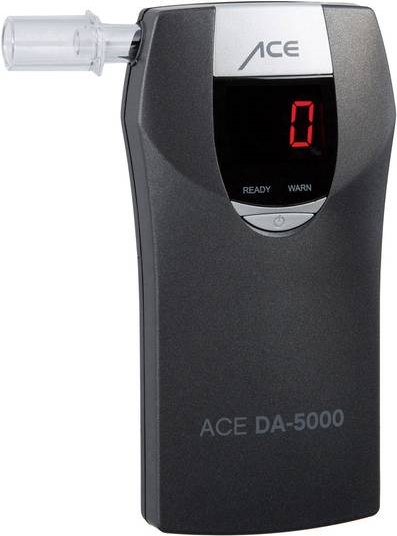 ACE Alkoholtester DA-5000 Grau 4.00 bis 0.00  Countdown-Funktion, Alarm, Verschiedene Einheiten anzeigbar, inkl. Displa (107021)