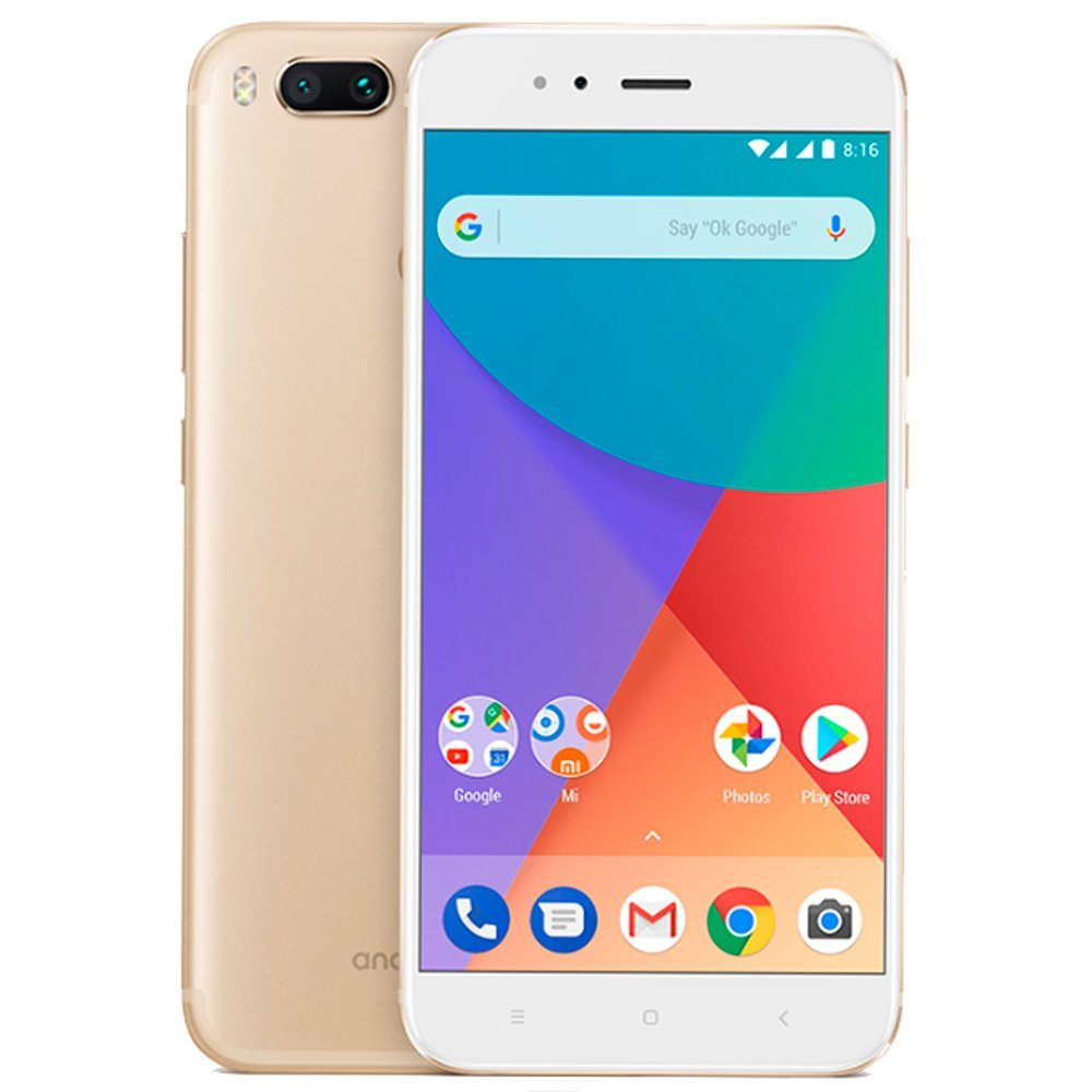 Xiaomi MI A1 - Smartphone - Dual-SIM - 4G LTE - 32GB - microSDXC slot - GSM - 5.5 - 1,920 x 1,080 Pixel (403 ppi (Pixel pro )) - LTPS IPS - RAM 4GB - 12 MP (5 MP Vorderkamera) - Android - Gold (821000700010A)