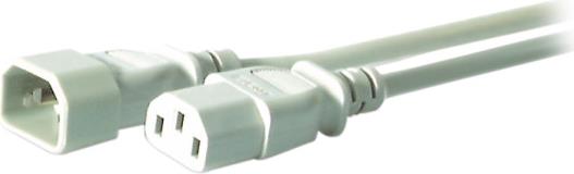 Kaltgeräteverlängerung grau, RAL7032, 3,0m, 3x1,0mm² (EK507.3)