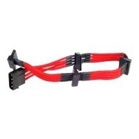 SilverStone PP07 - Spannungsversorgungs-Verlängerungskabel - interne Stromversorgung, 4-polig (M) - 15 PIN SATA Power (W) - 30cm - Rot (SST-PP07-BTSR)