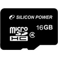 SILICON POWER - Flash-Speicherkarte (microSDHC/SD-Adapter inbegriffen) - 16GB - Class 4 - microSDHC (SP016GBSTH004V10-SP)