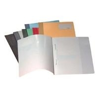 DURABLE Schnellhefter, DIN A4, aus PVC, blau überbreit, mit transparenter Innentasche im Rückendeckel (2500-06)
