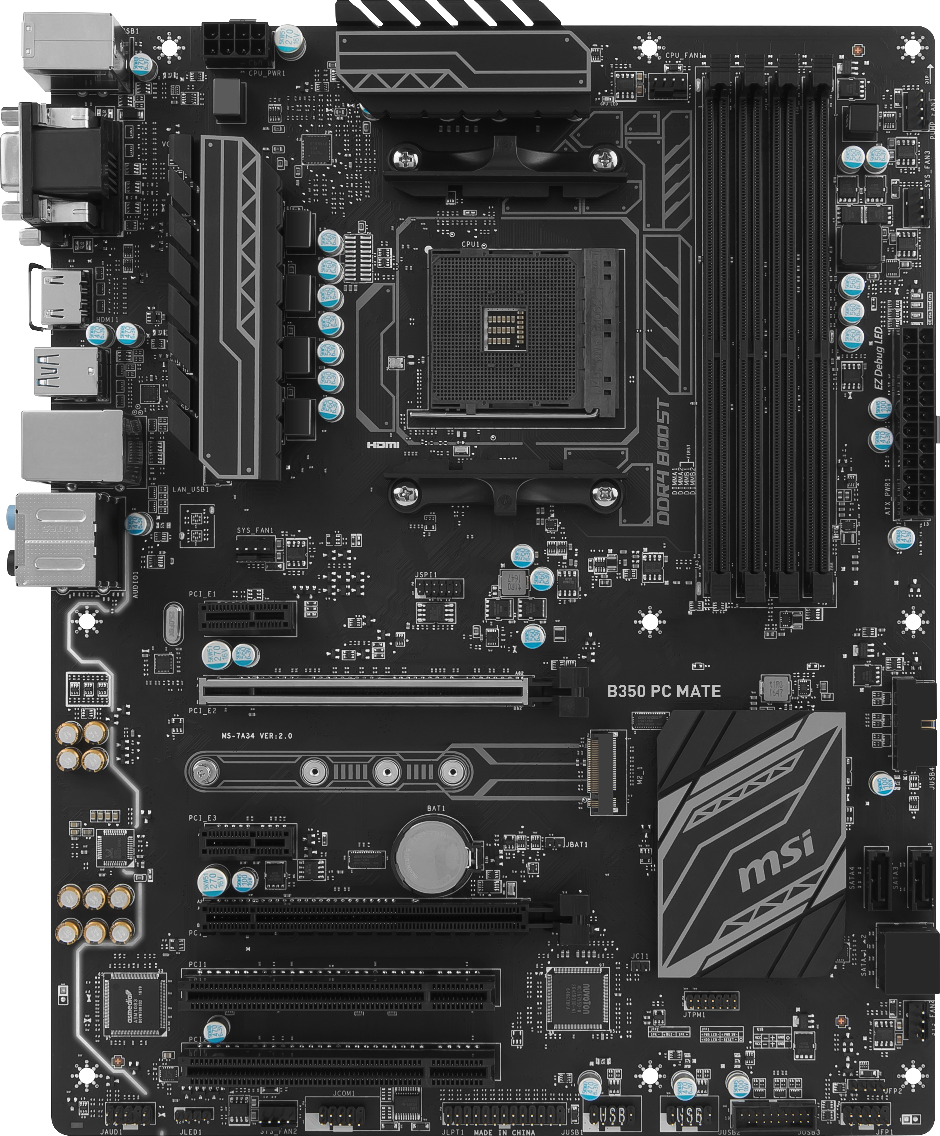 MSI B350 PC MATE Motherboard ATX Socket AM4 AMD B350 FCH 7A36 003R ac944ba faf55e ddf30c