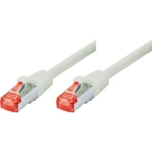Tecline Fröhlich + Walter - Patch-Kabel - RJ-45 (M) - RJ-45 (M) - 0.5 m - SSTP-Kabel - CAT 6 - halogenfrei - Grau (71500)