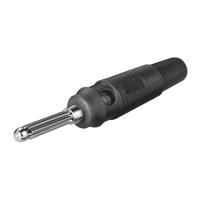 Bananen-Laborstecker, mit Querloch, 4mm, trittfest, schwarz, Good Connections® (ST-BALSS)