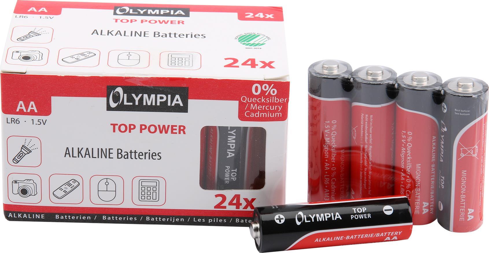 Olympia Alkaline Batterien AA, 24er Pack