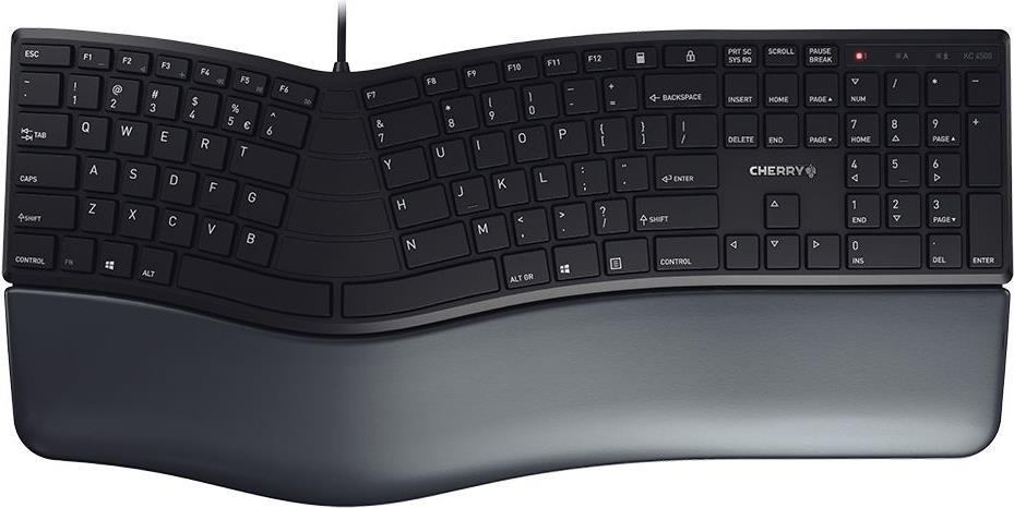 KC 4500 ERGO - Keyboard - Corded - AZERTY - Black