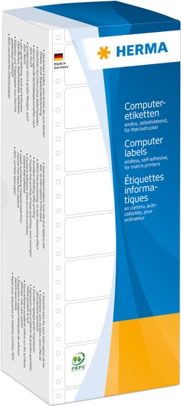 HERMA 8203 etichetta per stampante Bianco Etichetta per stampante autoadesiva (HERMA Computer labels - fortl?bende fa)