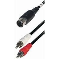 Audio-Video-Kabel, 5-pol DIN Stecker an 2 Cinch Stecker, 1,5m, Good Connections® (AD1-5S2CS) Audio-Video-Kabel, 5-pol DIN Stecker an 2 Cinch Stecker, 1,5m, Good Connections® (AD1-5S2CS)