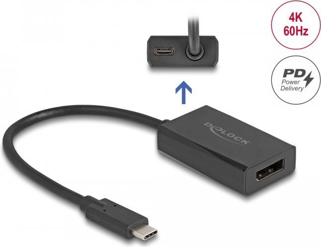 Delock Adattatore DisplayPort femmina a USB Type-C maschio (modalità DP Alt)