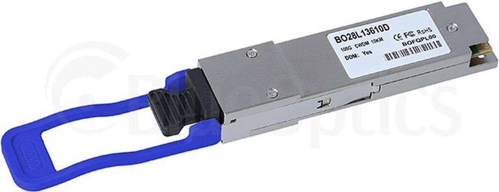 Kompatibler ECI OTR100Q28_LR4 BlueOptics© BO28L13610D QSFP28 Transceiver, LC-Duplex, 100GBASE-LR4, Singlemode Fiber, 4xWDM, 10KM, 0°C/+70°C, DDM (OTR100Q28_LR4-BO)