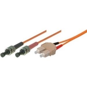Tecline Fröhlich + Walter - Patch-Kabel - ST multi-mode (M) - SC multi-mode (M) - 1 m - Glasfaser - 62,5/125 Mikrometer - OM1 - orange (76201)