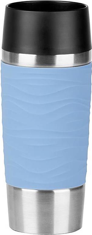 EMSA TRAVEL MUG Waves - 0,36 l - Blau - Polypropylen (PP) - Silikon - Edelstahl - 8,3 cm - 200 mm (N2010700)