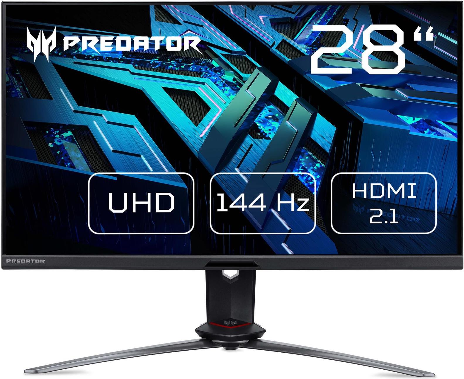 Acer Predator XB283KKV Gaming Monitor 71,1cm (28" )(UHD, IPS, 1ms, 144Hz, HDMI, DisplayPort, USB-C, G-Sync) [Energieklasse G] (UM.PX3EE.V01)