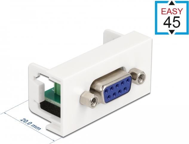 Delock Modulo Easy 45 Presa D-Sub a 9 pin a morsettiera a 6 pin 22,5 x 45 mm