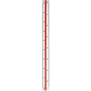 rotring Dreikant-Maßstab Vermessung, aus Kunststoff, weiß Präzisionsteilung doppelt beziffert, Dimensionsangaben in (S0220721)