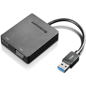 Lenovo Universal USB3.0 to VGA/HDMI Adapter - Externer Videoadapter - SuperSpeed USB3.0 - HDMI, VGA - für ThinkCentre Chromebox, ThinkPad E440, E45X, E540, ThinkPad Edge E55X, ThinkPad T450, T550 (4X90H20061)
