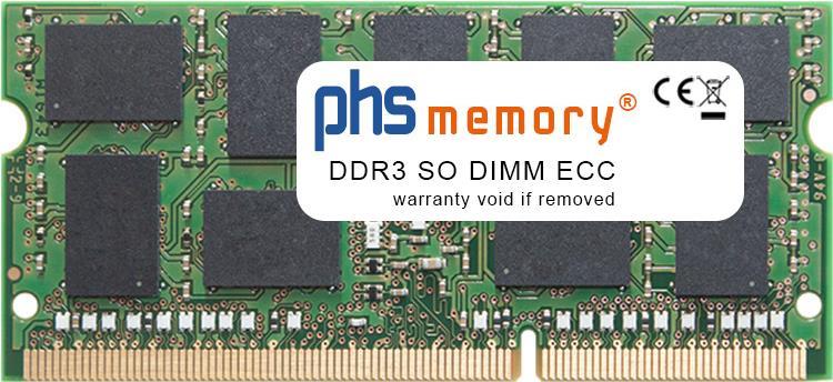 PHS-memory 8GB RAM Speicher basierend auf HYNIX - HMT41GA7AFR8A-PB DDR3 SO DIMM ECC 1600MHz PC3L-12800P 204 Pin DIMM 1,35 Volt (SP321353)
