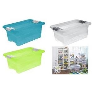 OKT Aufbewahrungsbox Kristall-Box, 4 Liter, transparent Box und Deckel: natur-transparent / Clips: anthrazit - 1 Stück (1094000100000)