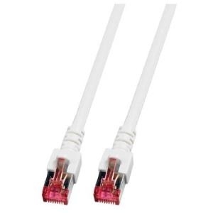 ECOLAN Patchkabel 2x RJ45 PiMFCat.6, 1,0 Meter Weiss (K5518.1)