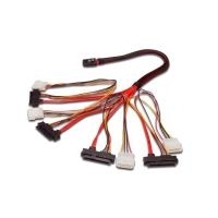 Good Connections - Internes SAS-Kabel (Serial Attached SCSI) - 36 PIN Mini SAS (SFF-8087) Stecker-> 4 x SAS 29-Pin PIN Stecker + 4 x 5.25 Stromanschluss - 0.5 m (SAS-29005)