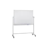 FRANKEN Stativdrehtafel ECO, emailliert, 1.200 x 900 mm Weißwandtafel, magnethaftend, abwischbar, Ablageleiste (ST201)
