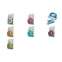 LEITZ Heftgerät- & Locher-Set Mini Nexxt WOW, eisblau Inhalt: Heftgerät Mini Nexxt 5528, Heftleistung: 10 Blatt, - 1 Stück (5561-20-51)