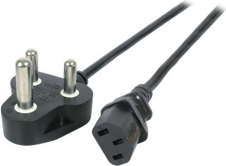 Netzleitung Südafrika - C13,1,8m , schwarz, 3x0,75mm² (EK488.1,8)