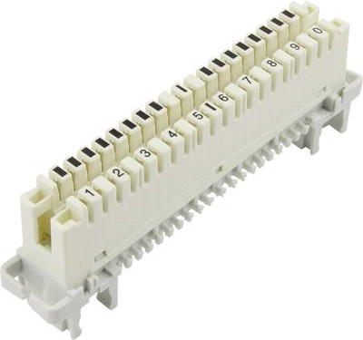 TRU COMPONENTS LSA Plus 2 Unterbrechungsmodul 10 Doppeladern 93014c1018 Weiß Inhalt: 1 St. (1425907)