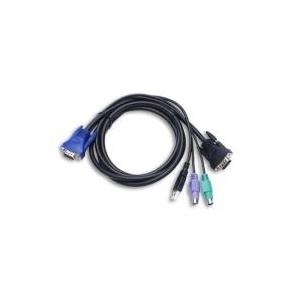 Longshine LCS-KC4-1,8 - Tastatur- / Video- / Maus- / USB-Kabel - USB Typ A, 4-polig, PS/2, 6-polig, HD-15 (M) - HD-15 (M) - 1,8 m (LCS-KC4-1.8)