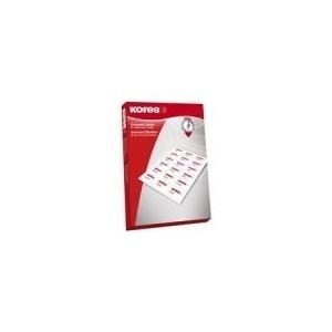 RADEX Universal-Etiketten, 70,0 x 37,0 mm, ohne Rand, rot für Inkjet-, Laserdrucker und Kopierer (E7037R)