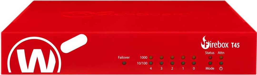 WatchGuard Firebox T45 firewall [hardware] 3,94 Gbit/s (WatchGuard Firebox T45 with 1-yr Total Security Suite)