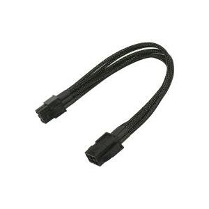 Nanoxia 6-Pin PCI-E Verlängerung - Stromkabel - PCI-Express-Stromversorgung, 6-polig - PCI-Express-Stromversorgung, 6-polig - Schwarz - 30cm - Einzelsleeve (900100021)