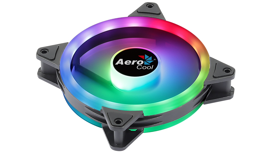 VENTILATEUR DE BOITIER AEROCOOL DUO 12 RGB 12CM (NOIR)