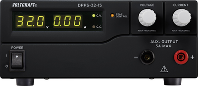 VOLTCRAFT Labornetzgerät, einstellbar DPPS-32-15 1 - 32 V/DC 0 - 15 A 480 W USB programmierbar Anzahl Ausgänge 1 x (DPPS-32-15)