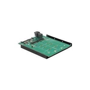 DeLOCK Converter SATA 22 pin / SFF-8643 NVMe > 1 x M.2 NGFF Key M + 1 x M.2 NGFF Key B - Speichereinschubadapter - 8,9 cm to 2 x M.2 - SFF (3.5 to 2 x M.2 - SFF) (62704)