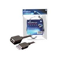 MediaRange - USB-Verlängerungskabel - USB Typ A, 4-polig (M) - USB Typ A, 4-polig (W) - 3,0m (USB/USB2.0) - Schwarz (MRCS111)