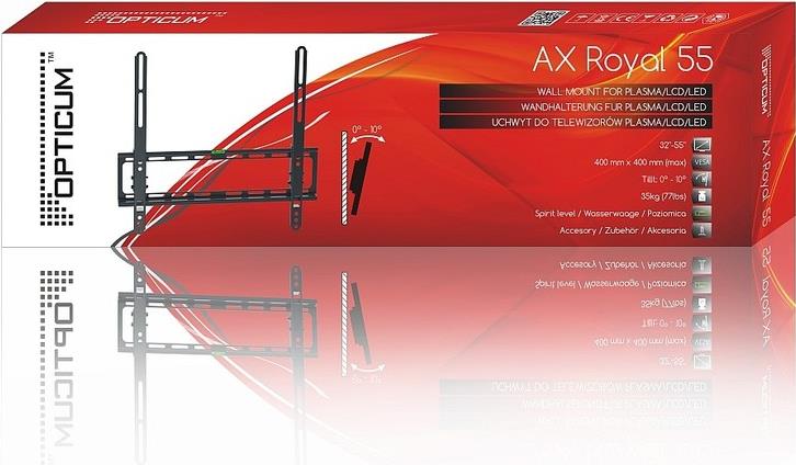 Opticum AX Royal 55 - 35 kg - 81,3 cm (32 ) - 139,7 cm (55 ) - 400 x 400 mm - 400 x 400 mm - Schwarz (8036)