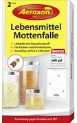 Aeroxon Lebensmittel-Mottenfalle, 2er Set geruchlose Leimfalle mit Sexuallockstoff (Pheromon), - 1 Stück (468185)